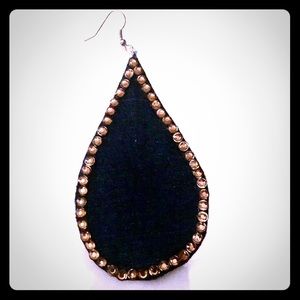 Handmade denim earrings